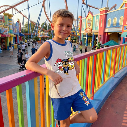 Kids Summer Vest & Shorts Outfit Set - Breathable 2-Piece Sportswear for Boys & Girls