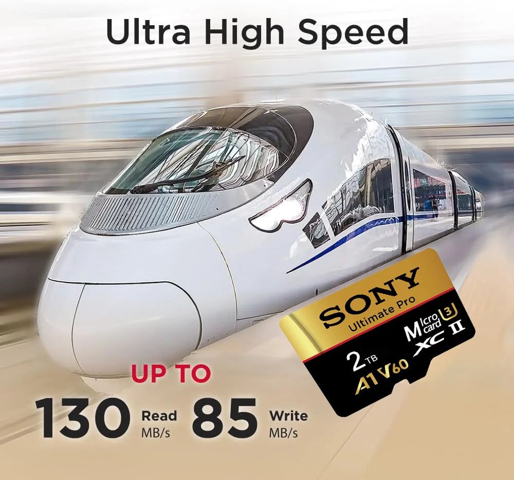 SONY High-Speed TF/SD Memory Card — 2TB/1TB/512GB/256GB Large Capacity for Phone, Camera & Dash Cam