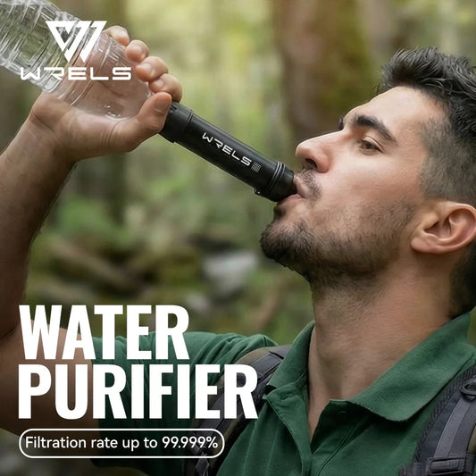 Portable Camping Water Filter - Outdoor Emergency Water Purification System for Hiking, Camping & Survival