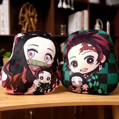 Demon Slayer Kimetsu no Yaiba Plush Cushion – Anime Dakimakura Pillow Tanjiro Nezuko Zenitsu Inosuke Kawaii Doll