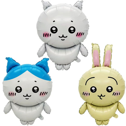 Chiikawa Cartoon Foil Balloon – Hachiware & Usagi Helium Party Decoration & Baby Bath Toy
