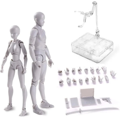 Sketch Drawing Figurines – Male & Female Movable Body Kun/Body Chan Anime Action Figure Mannequin