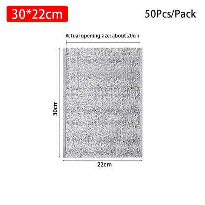 Aluminum Foil Insulated Cooler Bag – Folding Thermal Food & Drink Carrier for Picnic, Delivery & Portable Storage