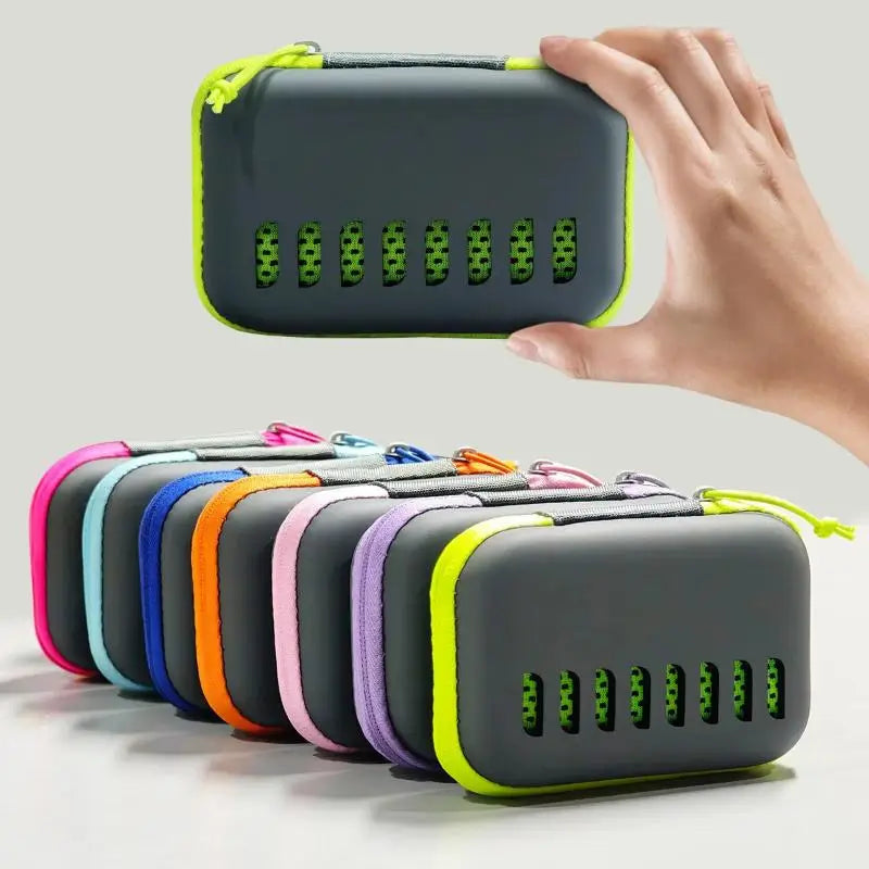 Cooling Towel with EVA Case - Quick-Dry Portable Sports Towel for Camping, Hiking, Gym & Yoga