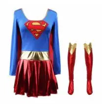 Women’s Supergirl Superhero Costume – Fancy Dress Outfit for Party & Halloween