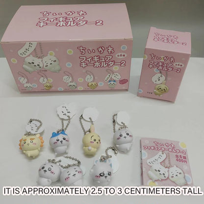 Chiikawa Random Figure Keychain Set – Cute Usagi, Hachiware, Momonga & Kurimanju Collectible Toy Gift for Kids