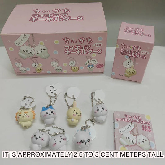 Chiikawa Random Figure Keychain Set – Cute Usagi, Hachiware, Momonga & Kurimanju Collectible Toy Gift for Kids