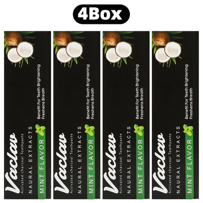 Activated Charcoal Mint Toothpaste – Natural Teeth Whitening, Plaque Removal, No Artificial Colors