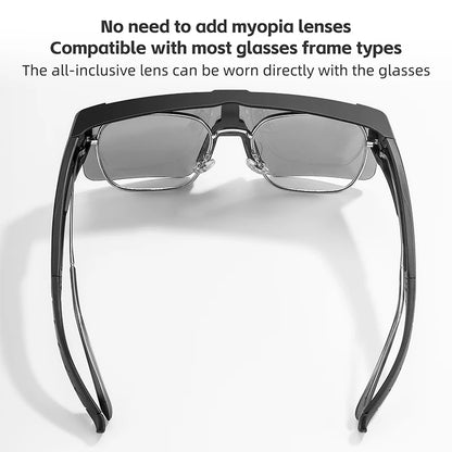 WEST BIKING Large Frame Cycling Glasses — Polarized Photochromic Sunglasses Fit Over Myopic Goggles