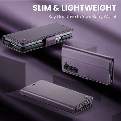 Magnetic PU Leather Phone Case for Samsung Galaxy Z Fold 7/6/5 — Fold6/5 5G Wallet Card Holder Shockproof Cover