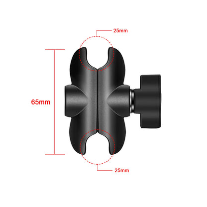 1" Ball Head Adapter Mount for Motorcycle Handlebar – Rearview Mirror Bracket for DJI, GoPro & Insta360 Cameras