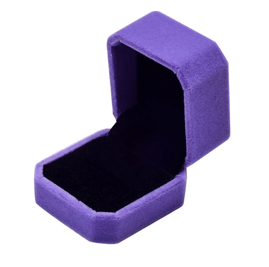6PCS Red Velvet Heart Ring Boxes – Romantic Jewelry Display & Gift Case for Engagement, Wedding & Wholesale