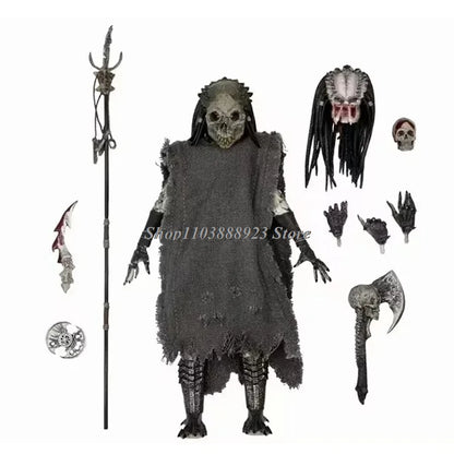 NECA Predator Ultimate Action Figure – Shaman, Elder, Armored & Jungle Hunter Snake Vision Alien Collectible Model Toy Gift