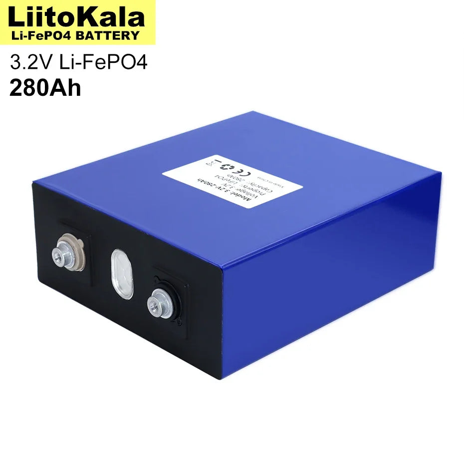 Grade A 3.2V 280Ah LiFePO4 Battery — Lithium Iron Phosphate for 12V/24V E-Scooter, RV & Solar Energy Storage