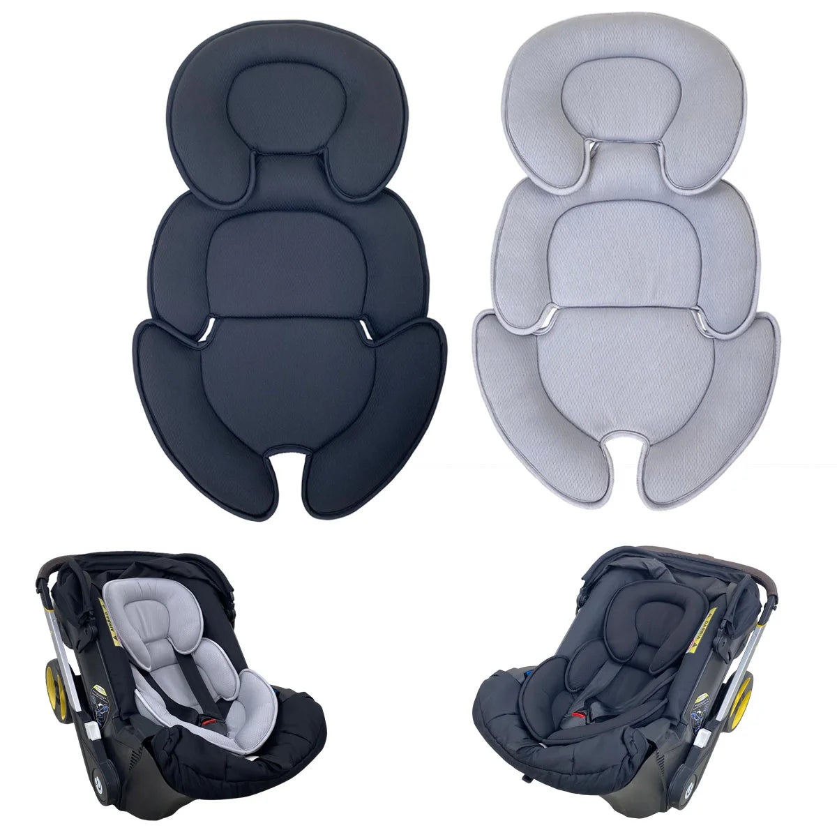 Universal Baby Stroller Seat Cushion — Head & Body Support Pillow for Newborns, Doona Car Seat & Stroller Accessories