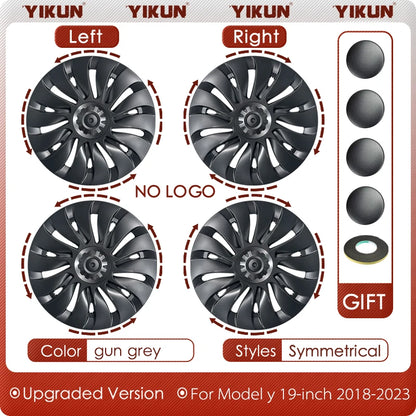 4PCS HubCap Performance Rim Covers – Replacement Wheel Caps for Tesla Model Y 19-Inch (2018-2024)