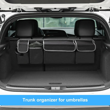 Car Trunk Organizer & Backseat Storage Bag – High Capacity Multi-Use Oxford Seat Back Organizer for Automobile Interior