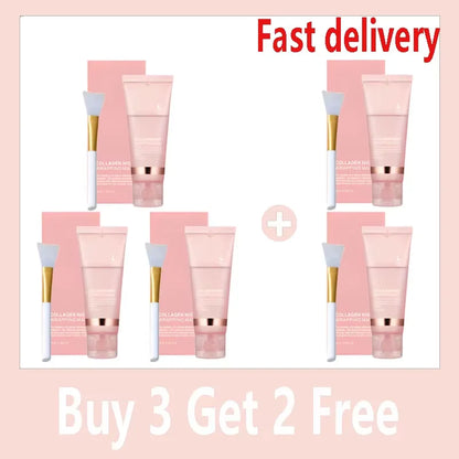 Korean Collagen Overnight Peel Off Facial Mask 75ml – Deep Hydrating Night Wrapping Mask Cream for Glowing Skin