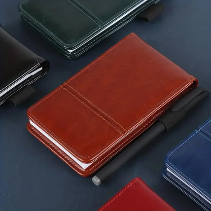 A7 Multi-Functional Business Notebook - Portable Office Notepad with Calculator and Post-It Notes for Organized Professionals