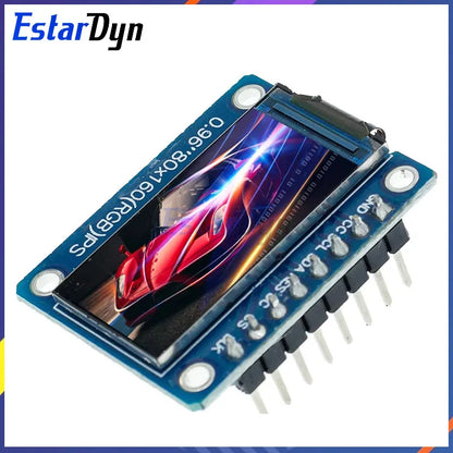 0.96" TFT LCD Display Module - 160x80 Full-Color IPS Screen, ST7735S Driver, 3.3V SPI Interface for Arduino