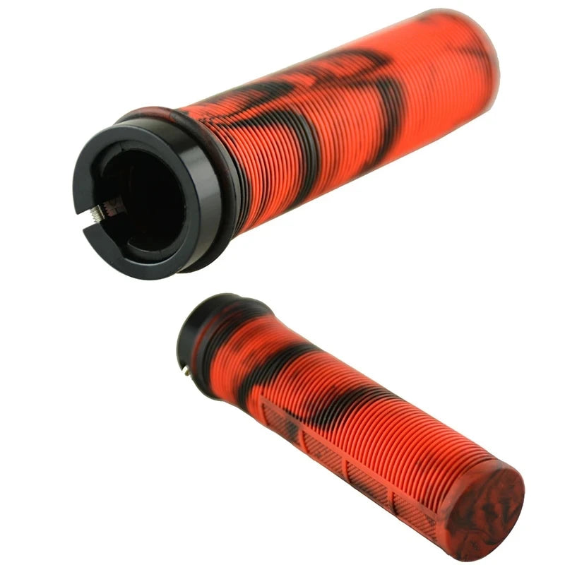 TPR Aluminum Alloy Lock-On Bicycle Handlebar Grips — Integrated Non-Slip MTB Cuffs for Bike Parts