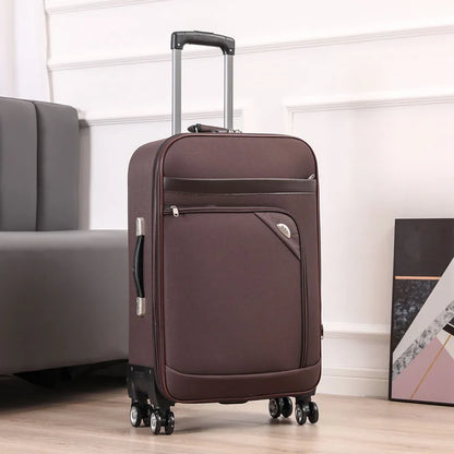 Ex Canvas Travel Suitcase – Trendy Fashionable Rolling Luggage with Combination Lock & 360° All-Direction Wheels for Business Travel