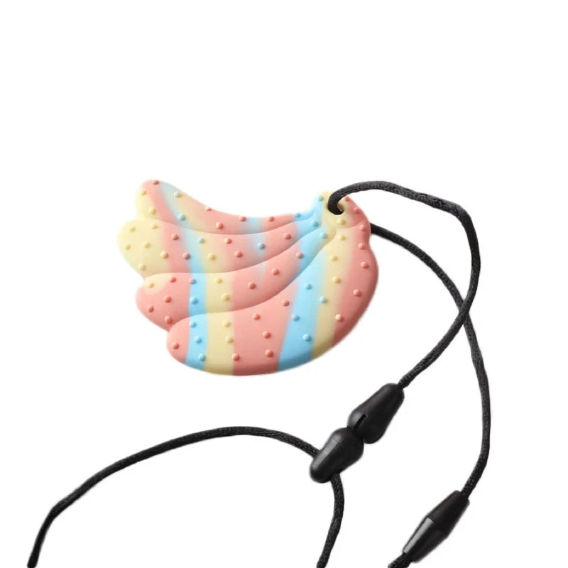 BPA-Free Silicone Baby Teether – Cartoon Sensory Chew Pendant Necklace for Newborns, Autism & ADHD Teething Care
