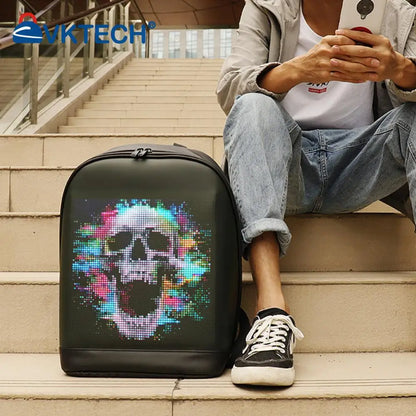 LED Display Advertising Backpack Laptop Bag – Smart Business Travel Billboard Screen Backpack for Promotion & Outdoor Use