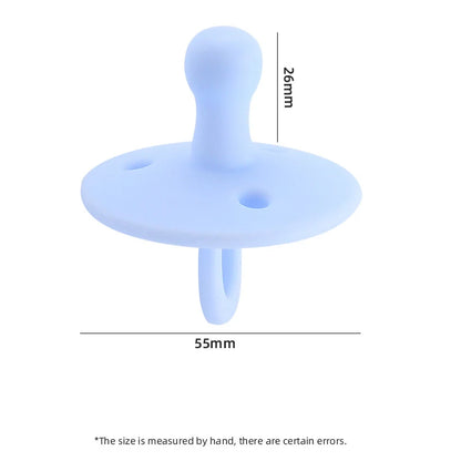 Baby Silicone Pacifier – Soft BPA-Free Soother Nipple for Newborns with Teether Toy & Nursing Pacifier Chain Pendant