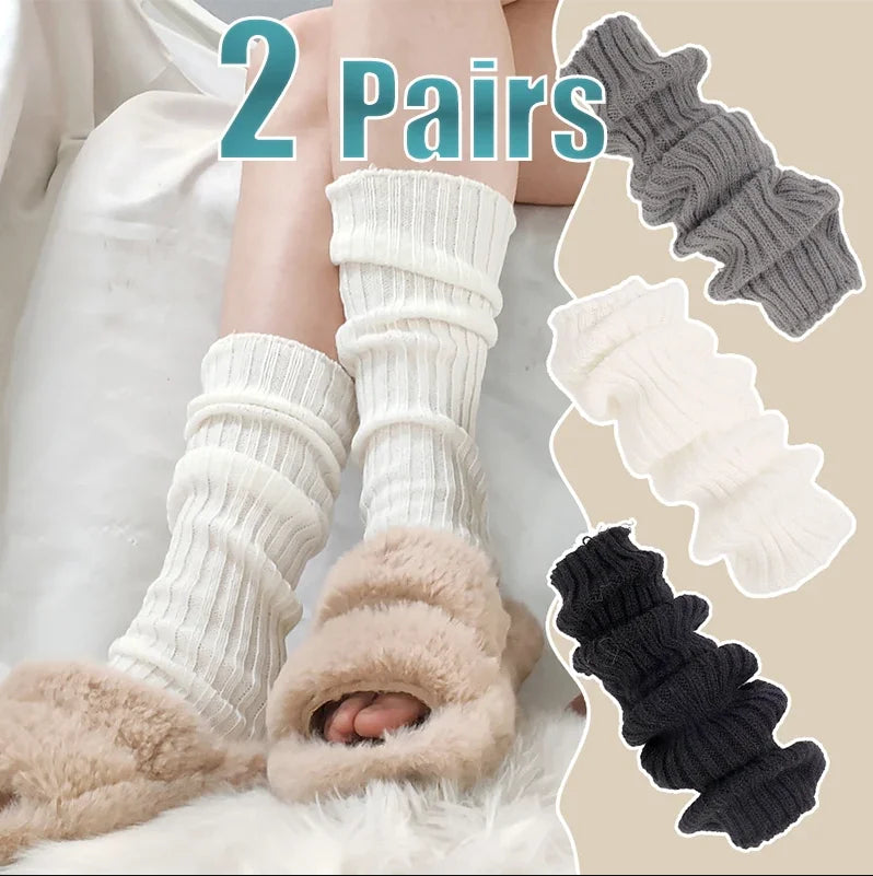 Wool Knitted Lolita Leg Warmers: Long Socks for Women - Y2K Autumn Winter Crochet Foot Cover, Arm Warmer, Boot Cuff Stockings