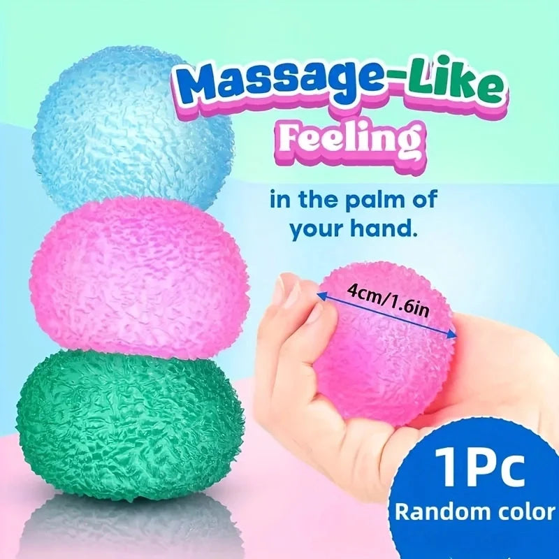 Squishy Multicolor Ice Ball Fidget Toy – Soft Squeeze Texture Stress Relief Toy for Kids & Adults, Halloween & Christmas Gift Idea