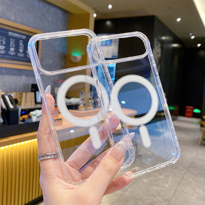 Transparent Magnetic MagSafe Case - Shockproof Original Style Cover for iPhone 17 Air 16 15 14 13 12 11 Pro Max