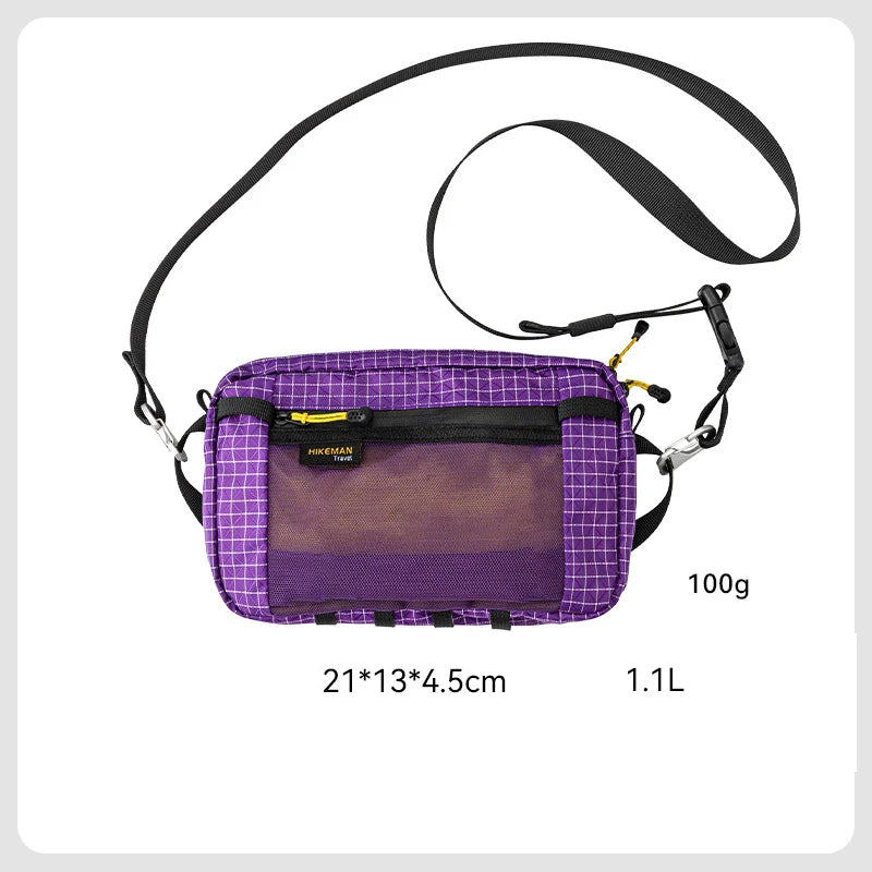 Waterproof UHMWPE Waist Fanny Pack – 1.1L Lightweight Hip Bag for Cycling, Running, Hiking & Outdoor Sports, 70g