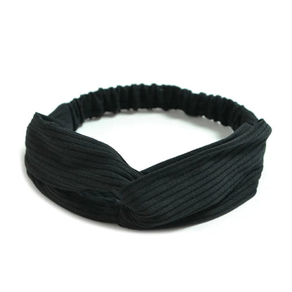 Women Cross Top Knot Headband – Elastic Soft Solid Color Hair Bands, Twisted Knotted Headwrap, Hair Accessories for Girls