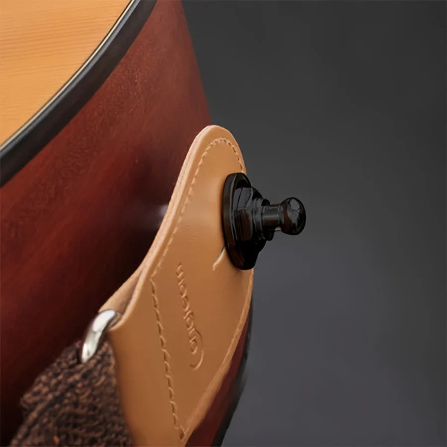 2-Pack Premium Alloy Guitar Strap Locks – Gold & Black, Secure for Acoustic, Electric & Bass Guitars