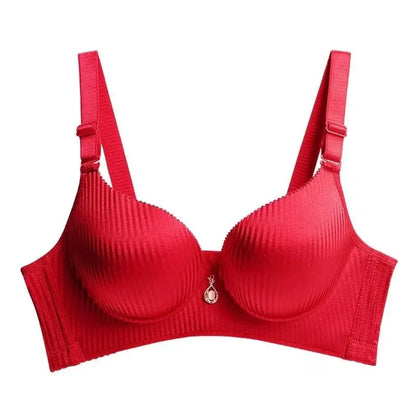 Women's 8CM Wireless Push-Up Bra - Side-Smoothing Seamless Lift Bra for AA, A & B Cups