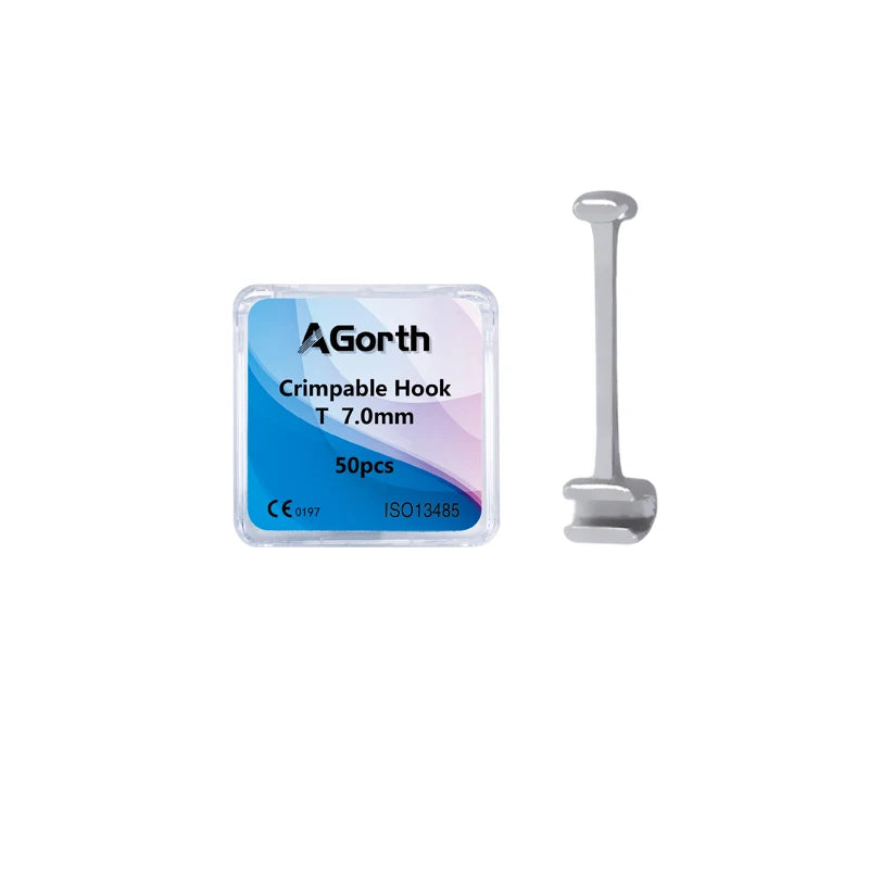 50Pcs Orthodontic Crimpable Hooks Set – Bondable Sliding Long & Short Dental Archwire Bracket Hooks Multi-Function Kit
