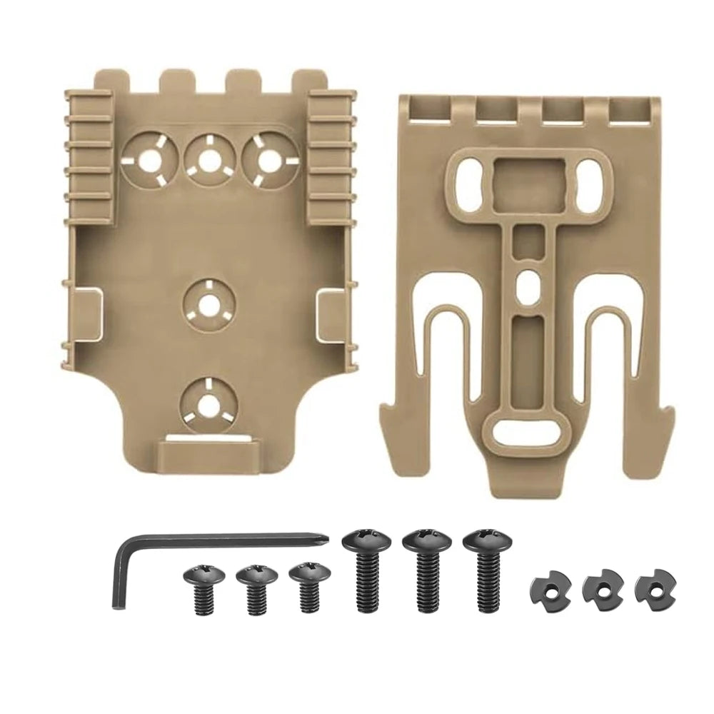 Tactical QLS Locking System Kit - QLS 19 Receiver & QLS 22 Fork Adapter for Pistol Holsters, Belts, Shooting & Airsoft Gear
