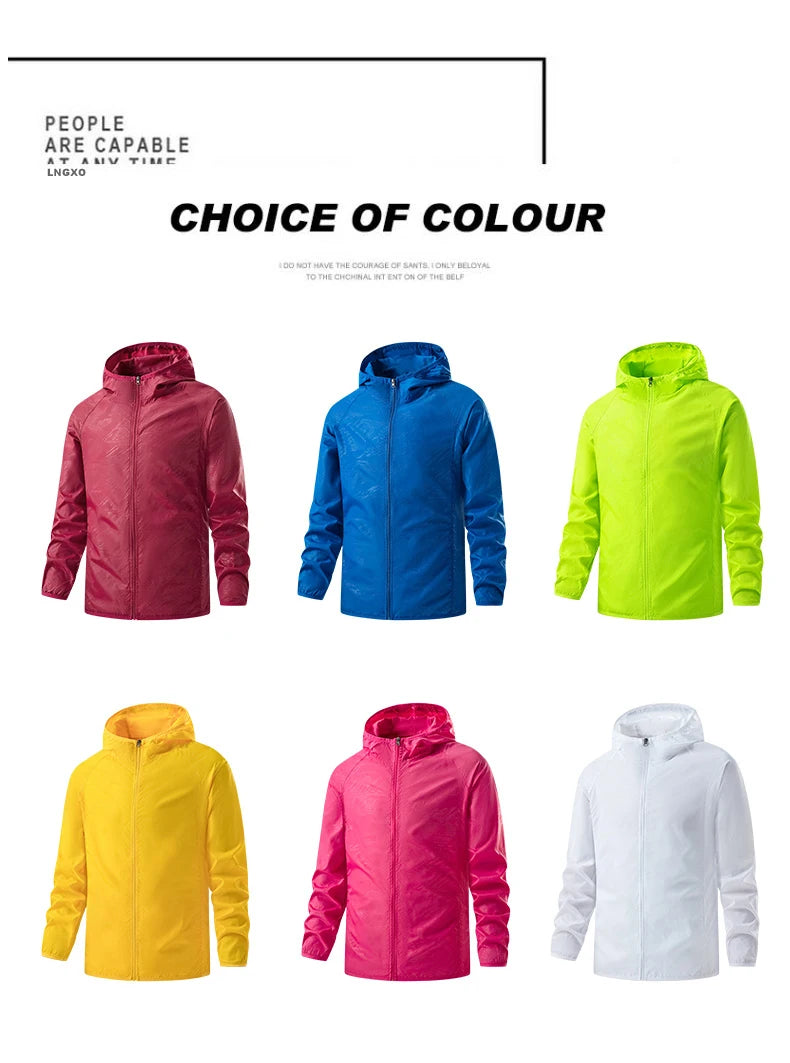 LNGXO Waterproof Hiking Jackets – Sun Protection, Windbreaker, Camping & Climbing Rain Coat, Unisex Portable Outdoor Wear