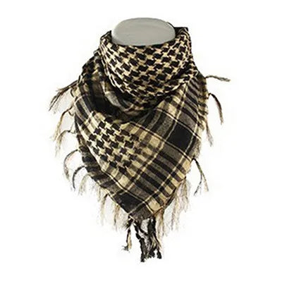 Military Plaid Scarf - Lightweight Unisex Tactical Arab Shemagh for Warmth & Outdoor Wear