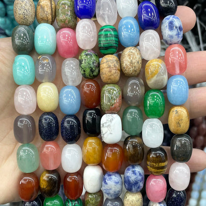 Natural Gemstone Beads - Agate Quartz Turquoise Faceted Rondelle Spacer Beads for DIY Jewelry Making & Bracelets