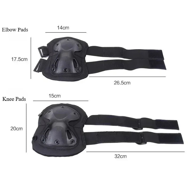 Outdoor Tactical Knee & Elbow Pads - Protective Gear for Cycling, Hiking & Mountaineering