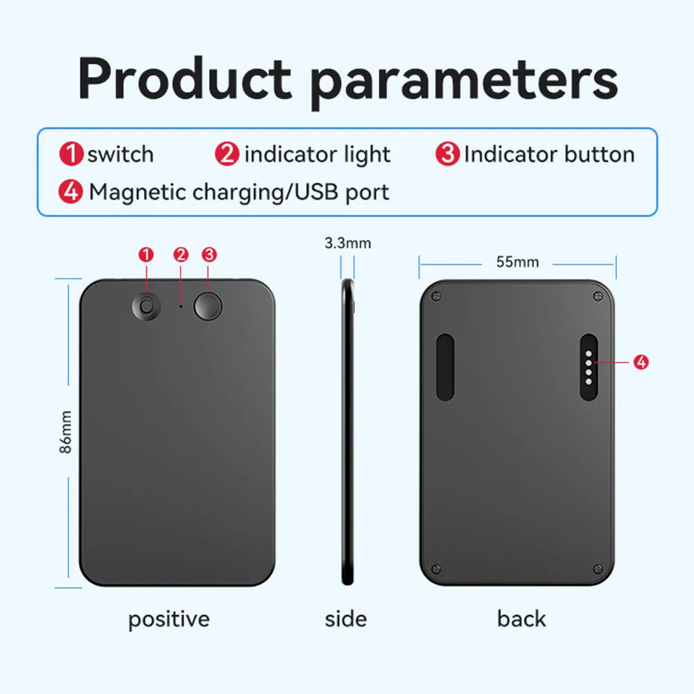 AI ChatGPT-4o Intelligent Voice Recorder — Noise Reduction Audio Dictaphone with 59 Languages Translation & Summarize, 8-128GB Storage