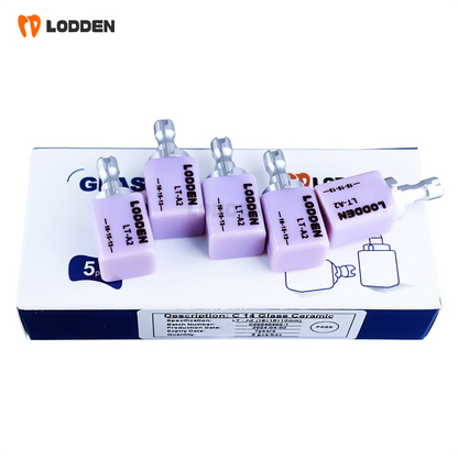 20PCS Lodden Dental Lithium Disilicate C14 Sirona Glass Ceramic Blocks — Chairside Restoration Materials for Dental Labs