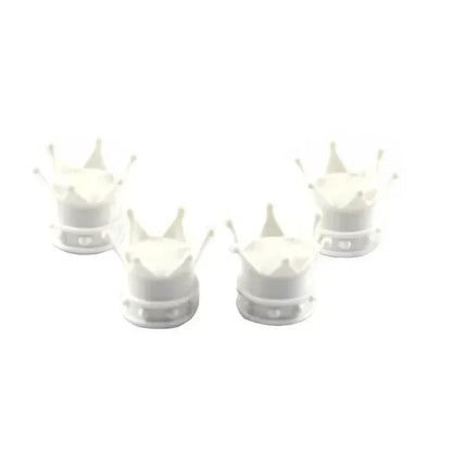 4 Pcs Crown Dice Car Wheel Tire Valve Caps - Universal Tyre Rim Stem Covers | Air Dust & Waterproof | Bling Accessories for Car & Motorcycle