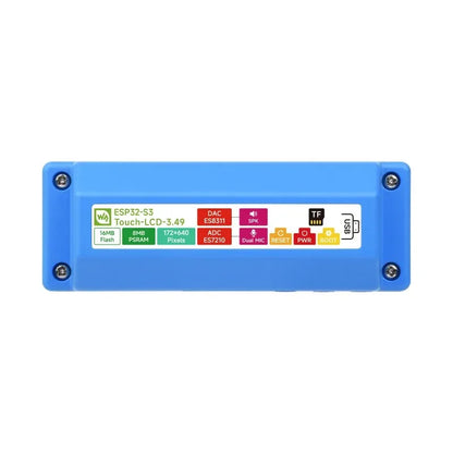 Waveshare ESP32-S3 3.49-Inch Touch Display - 172×640 IPS HMI Board with Dual-Core 240MHz Processor