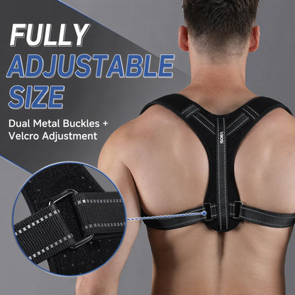VBOSI Unisex Back Posture Corrector Belt – Adjustable Breathable Support for Hunchback Prevention & Sitting Posture Correction