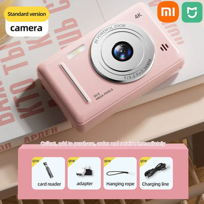 Xiaomi Mijia 4K Digital Camera - 50MP HD Retro Compact Camera with Dual Flash, Auto Focus & Portable Entry-Level Design