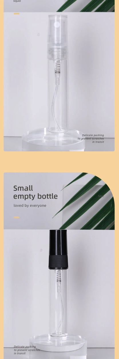 50-Pack 5ml Mini Glass Perfume Spray Bottles – Transparent High-Quality Portable Travel Sub-Bottles