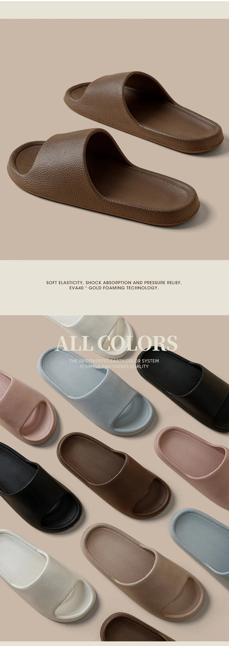 EVA Men’s Sandals – Non-Slip Flip Flops with Soft Sole, Comfortable Shower & Outdoor Slippers